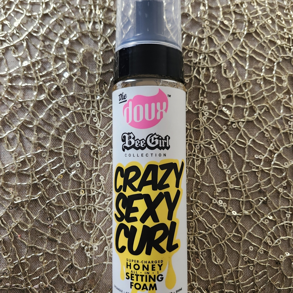 NWT! BeeGirl Collection Crazy Sexy Curl Setting Foam - Black and Yellow